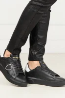 δερμάτινος sneakers temple femme Philippe Model μαύρο