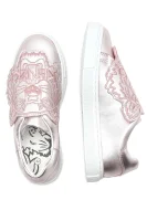 Δερμάτινος sneakers KENZO KIDS πουδραρισμένο ροζ