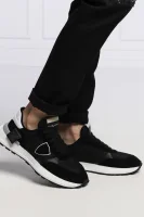 Δερμάτινος sneakers ANTIBES Philippe Model μαύρο