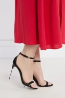 Ψηλοτάκουνα σανδάλια | με την προσθήκη δέρματος Dolce & Gabbana μαύρο