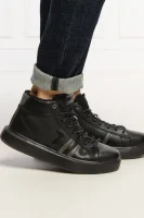 Δερμάτινος sneakers YVONNE Trussardi μαύρο
