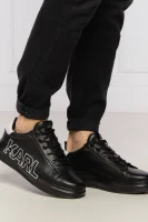 Δερμάτινος sneakers KAPRI Karl Lagerfeld μαύρο