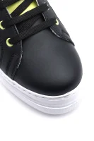 Sneakers WILLIAM | με την προσθήκη δέρματος Guess μαύρο