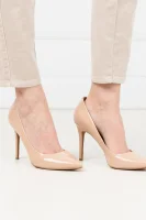 δερμάτινος ψηλοτάκουνα παπούτσια claire Michael Kors nude