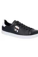 δερμάτινος sneakers kourt Karl Lagerfeld μαύρο