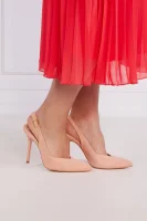 Δερμάτινος ψηλοτάκουνα παπούτσια Liu Jo χρώμα ροδάκινου