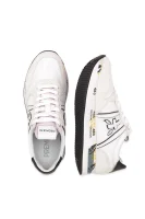 Δερμάτινος sneakers tris Premiata άσπρο