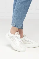 Δερμάτινος sneakers Casadei άσπρο