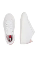 Sneakers TOMMY JEANS NEW CUPSOLE | με την προσθήκη δέρματος Tommy Jeans άσπρο