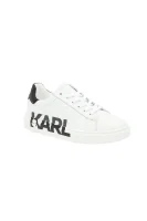 Δερμάτινος sneakers TRAINERS Karl Lagerfeld Kids άσπρο
