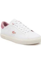 Δερμάτινος sneakers Lacoste άσπρο
