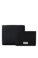 Δερμάτινα πορτοφόλι + etui για τις κάρτες BOSS BLACK μαύρο