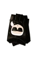 Δερμάτινος γάντια Karl Lagerfeld μαύρο
