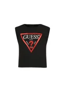 T-shirt | Cropped Fit Guess μαύρο