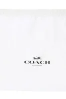 Δερμάτινα τσάντα ώμου Coach καφέ