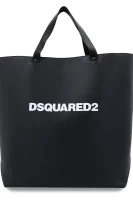 δερμάτινα τσάντα shopper Dsquared2 μαύρο