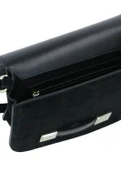 Δερμάτινα ταχυδρομική τσάντα Carine BOSS BLACK μαύρο