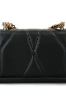 Δερμάτινα τσάντα ώμου Dolce & Gabbana μαύρο