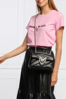 δερμάτινα ταχυδρομική τσάντα love mini Pinko μαύρο