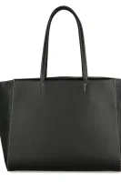 Δερμάτινα τσάντα shopper Furla μαύρο