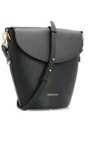 Δερμάτινα τσάντα ώμου Diana Coccinelle μαύρο