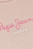 T-shirt HANA GLITTER | Regular Fit Pepe Jeans London πουδραρισμένο ροζ