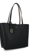 Διμερής τσάντα shopper + τσαντάκι LAUREN RALPH LAUREN μαύρο