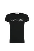 t-shirt institutional | slim fit CALVIN KLEIN JEANS μαύρο