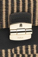 Δερμάτινα ταχυδρομική τσάντα CLUB 2 S Furla μαύρο