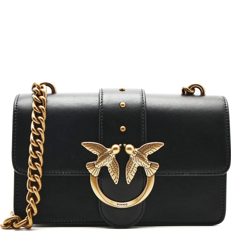 Pinko Δερμάτινα τσάντα ώμου LOVE MINI ICON SIMPLY 14 C VIT
