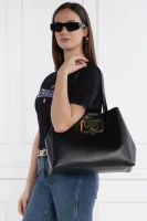 Τσάντα shopper + τσαντάκι RANGE B - EYELIKE BUCKLE, SKETCH 03 Chiara Ferragni μαύρο