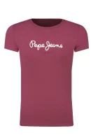 T-shirt HANA GLITTER | Regular Fit Pepe Jeans London μπορντό