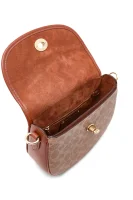 Δερμάτινα ταχυδρομική τσάντα Coach καφέ