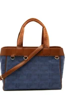 Τσάντα shopper 2 σε 1 Elisabetta Franchi ναυτικό μπλε