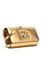 Δερμάτινα ταχυδρομική τσάντα Dolce & Gabbana χρυσό