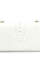 Δερμάτινα ταχυδρομική τσάντα LOVE CLASSIC ICON V Pinko άσπρο