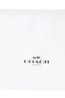 Δερμάτινα τσάντα ώμου Coach καφέ