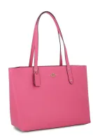 Δερμάτινα τσάντα shopper Central Coach ροζ