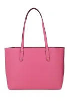 Δερμάτινα τσάντα shopper Central Coach ροζ