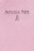 Δερμάτινα τσάντα ώμου Patrizia Pepe ροζ