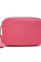 Δερμάτινα ταχυδρομική τσάντα Ginny Michael Kors ροζ