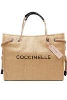 Τσάντα shopper NEVER WITHOUT Coccinelle μπεζ