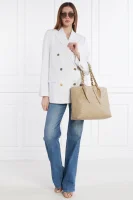 Τσάντα shopper + κασκόλ Elisabetta Franchi μπεζ