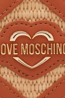 Ταχυδρομική τσάντα RAFFIA NAT Love Moschino καφέ