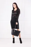 δερμάτινα τσάντα shopper bryant medium DKNY μαύρο