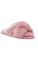 μάλλινος παπούτσι για το σπίτι mayberry | με την προσθήκη δέρματος EMU Australia πουδραρισμένο ροζ
