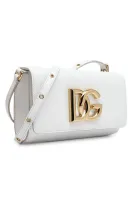 Δερμάτινα ταχυδρομική τσάντα Dolce & Gabbana άσπρο