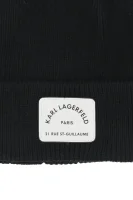 μάλλινη καπέλο rue st guillaume Karl Lagerfeld μαύρο
