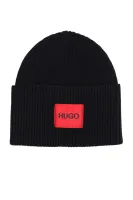 μάλλινη καπέλο xaff 3 HUGO μαύρο