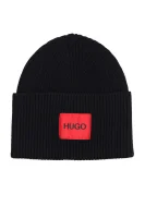 μάλλινη καπέλο xaff 3 HUGO μαύρο